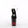 Pleaser - FLAMINGO808NLFL Sandale à bride à la cheville, Pole dance chaussures - Noir/Transparent Product image